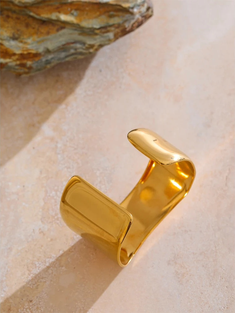 High quality wide cuff metal bracelet bangle - product image
