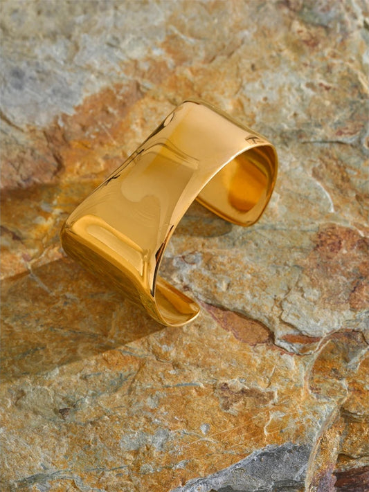High quality wide cuff metal bracelet bangle - product image