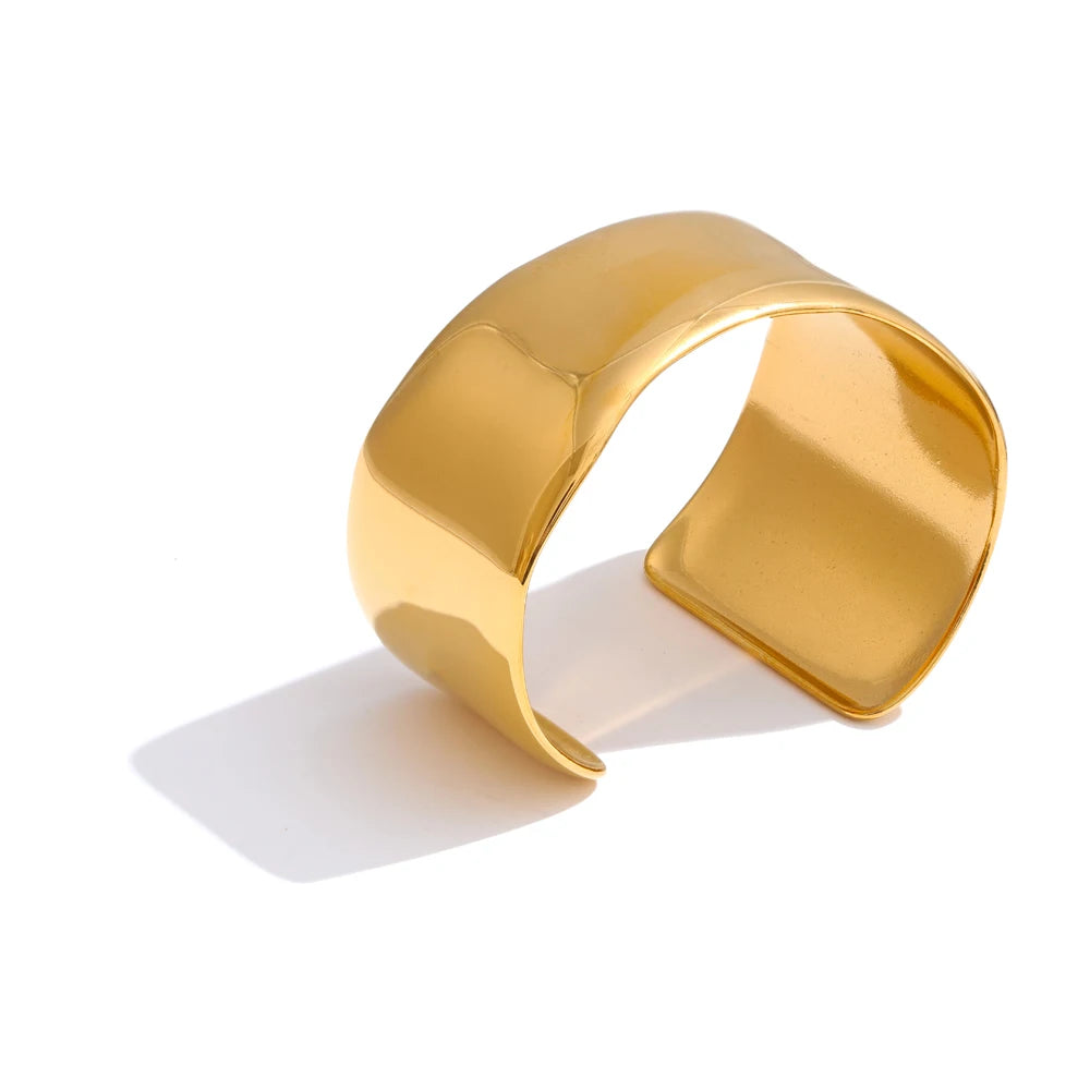 High quality wide cuff metal bracelet bangle - product image