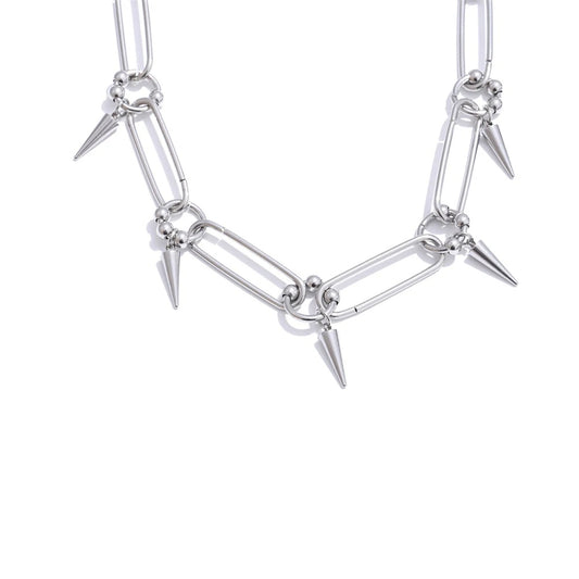 Hip hop rivet drop chain vintage gothic necklace - product image