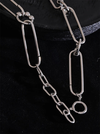 Hip hop rivet drop chain vintage gothic necklace - product image