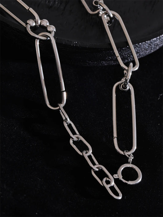 Hip hop rivet drop chain vintage gothic necklace - product image