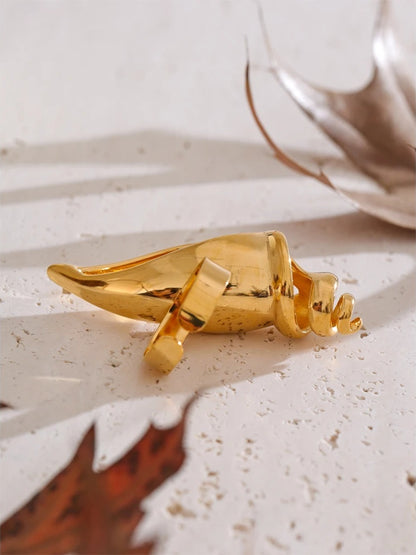 Hollow conch open adjustable ring - product image