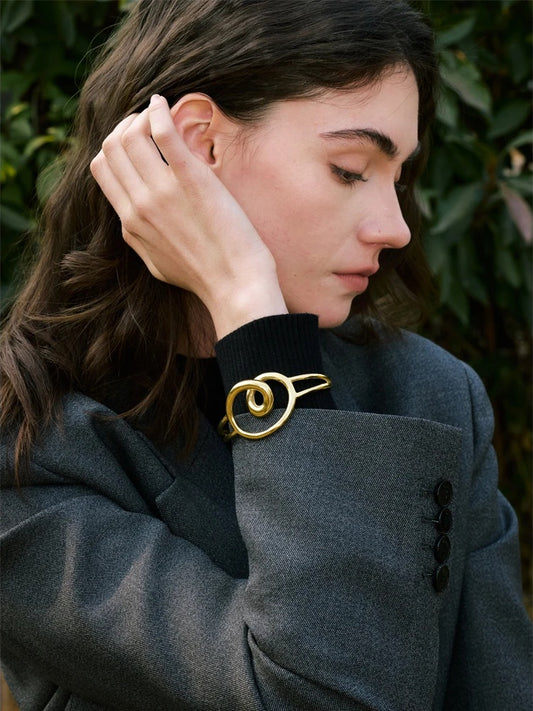 Hollow heart cuff open adjustable bracelet - product image