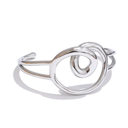 Hollow heart cuff open adjustable bracelet - product image