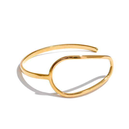 Hollow open minimalist cuff bracelet - product image