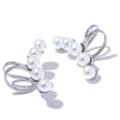 Imitation pearls adjustable ear clip earrings women - product image