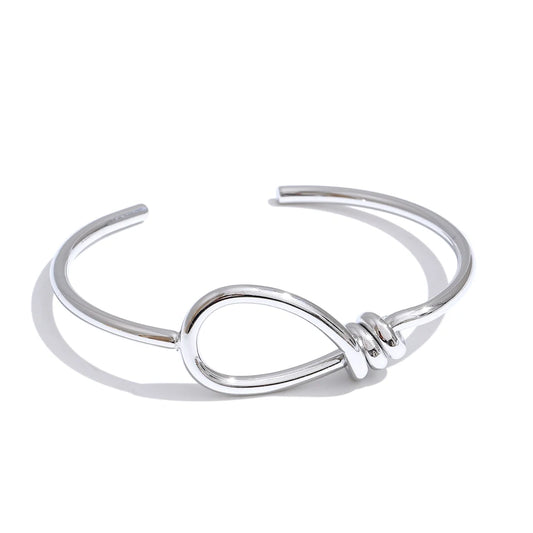 Individualistic oval hollow cuff bracelet - product image