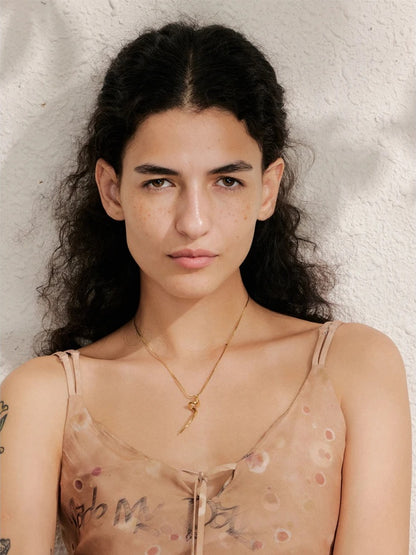 Irregular abstract pendant necklace water resistant - product image