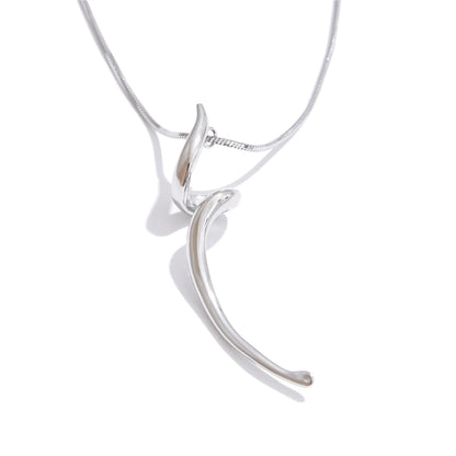 Irregular abstract pendant necklace water resistant - product image