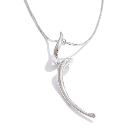 Irregular abstract pendant necklace water resistant - product image