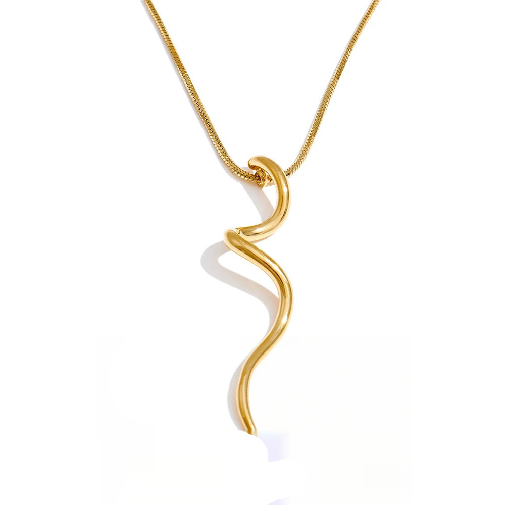 Irregular modern pendant collar necklace - product image
