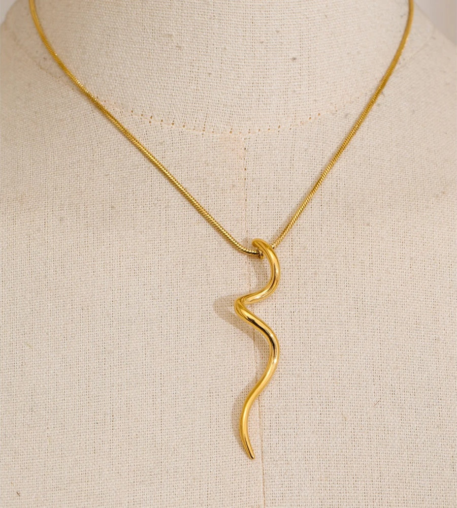 Irregular modern pendant collar necklace - product image