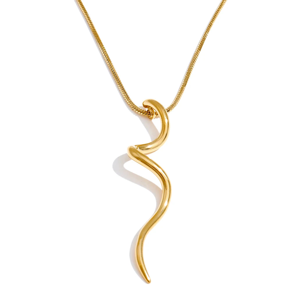 Irregular modern pendant collar necklace - product image