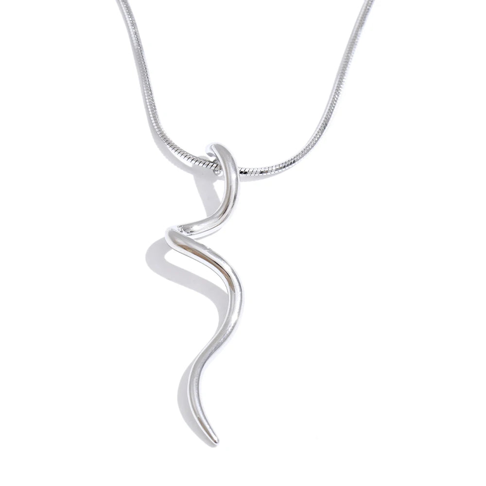 Irregular modern pendant collar necklace - product image
