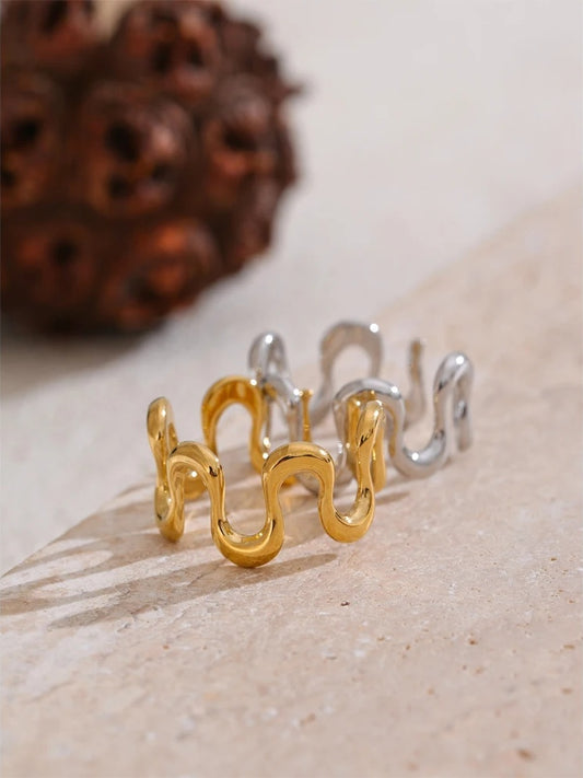 Irregular open adjustable rust proof women's ring - product image