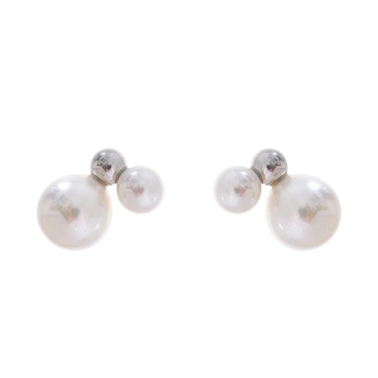 Korean style imitation pearls round stud earrings - product image
