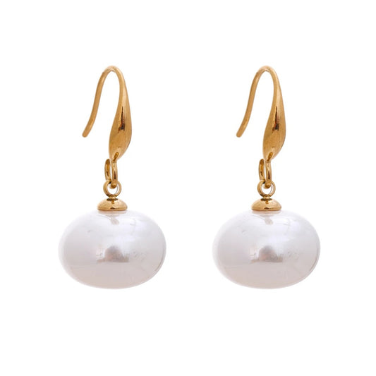 Korean style simulated pearls chic dangle earrings - product image