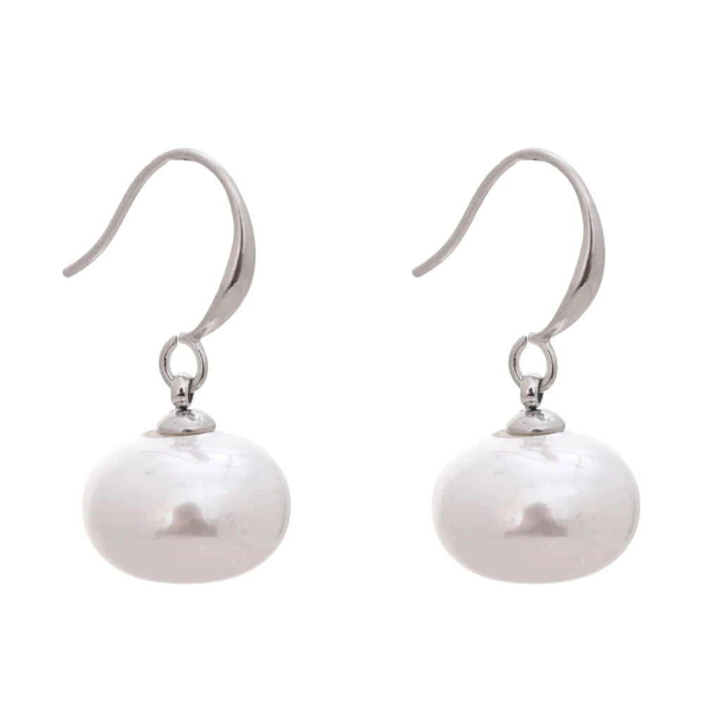 Korean style simulated pearls chic dangle earrings - product image