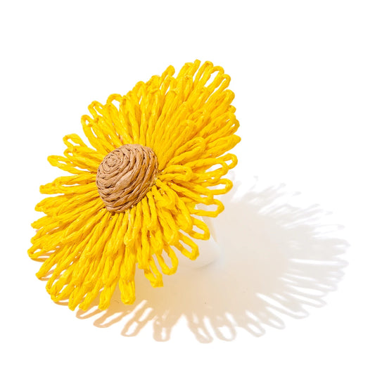 Lafite grass resin flower y2k fashion ring - product image