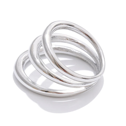 Layered abstract finger ring adjustable - product image