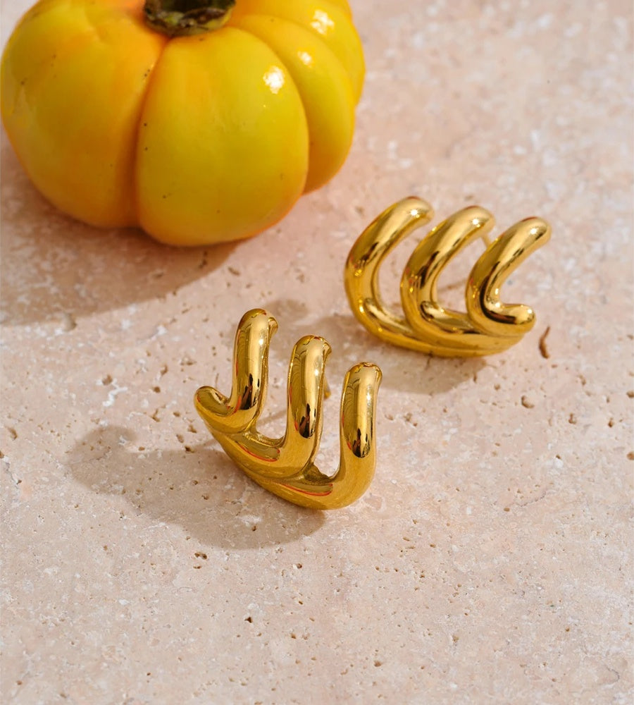 Layered minimalist hoop daily wear earrings - product image