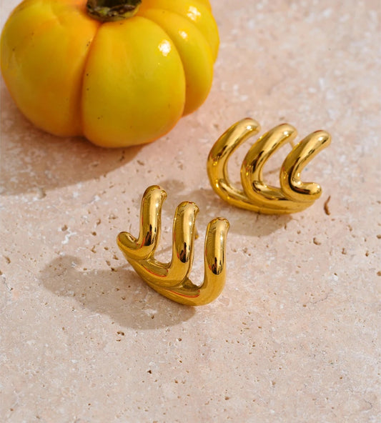 Layered minimalist hoop daily wear earrings - product image