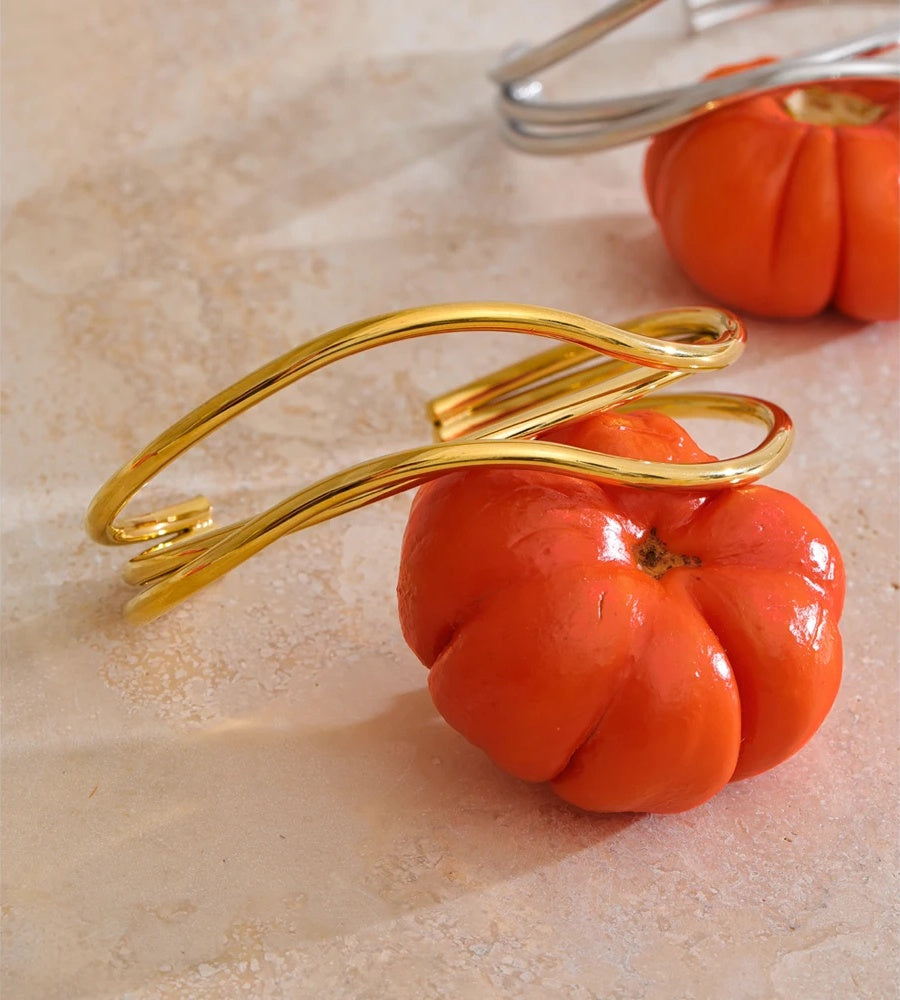 Layered open minimalist wrist bangle bracelet - product image