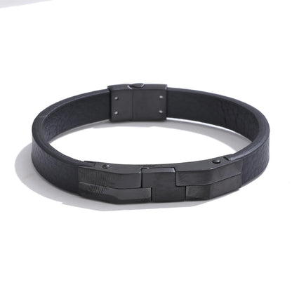 Leather men modern fashion bracelet - product image