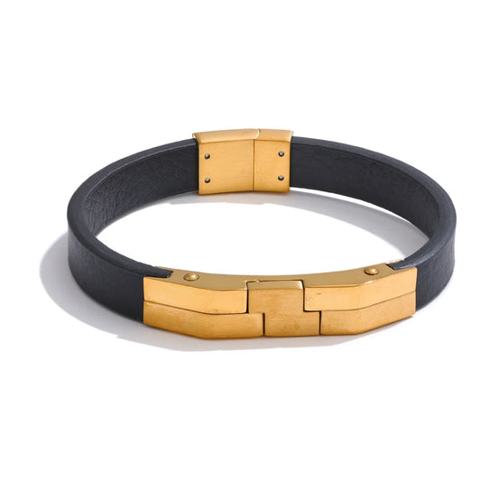 Leather men modern fashion bracelet - product image