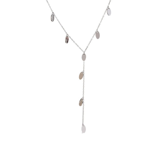 Leaves drop thin chain modern pendant necklace - product image