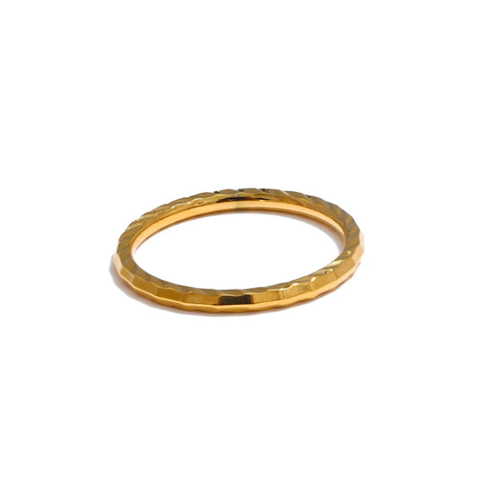 Line pattern simple round modern fashion ring - product image
