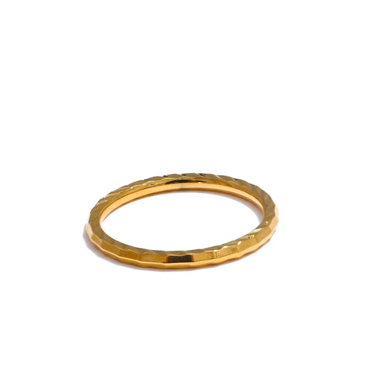 Line pattern simple round modern fashion ring - product image
