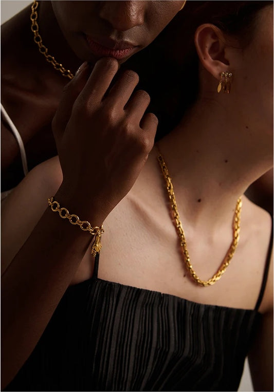 Link chain contemporary fashion party necklace women - product image