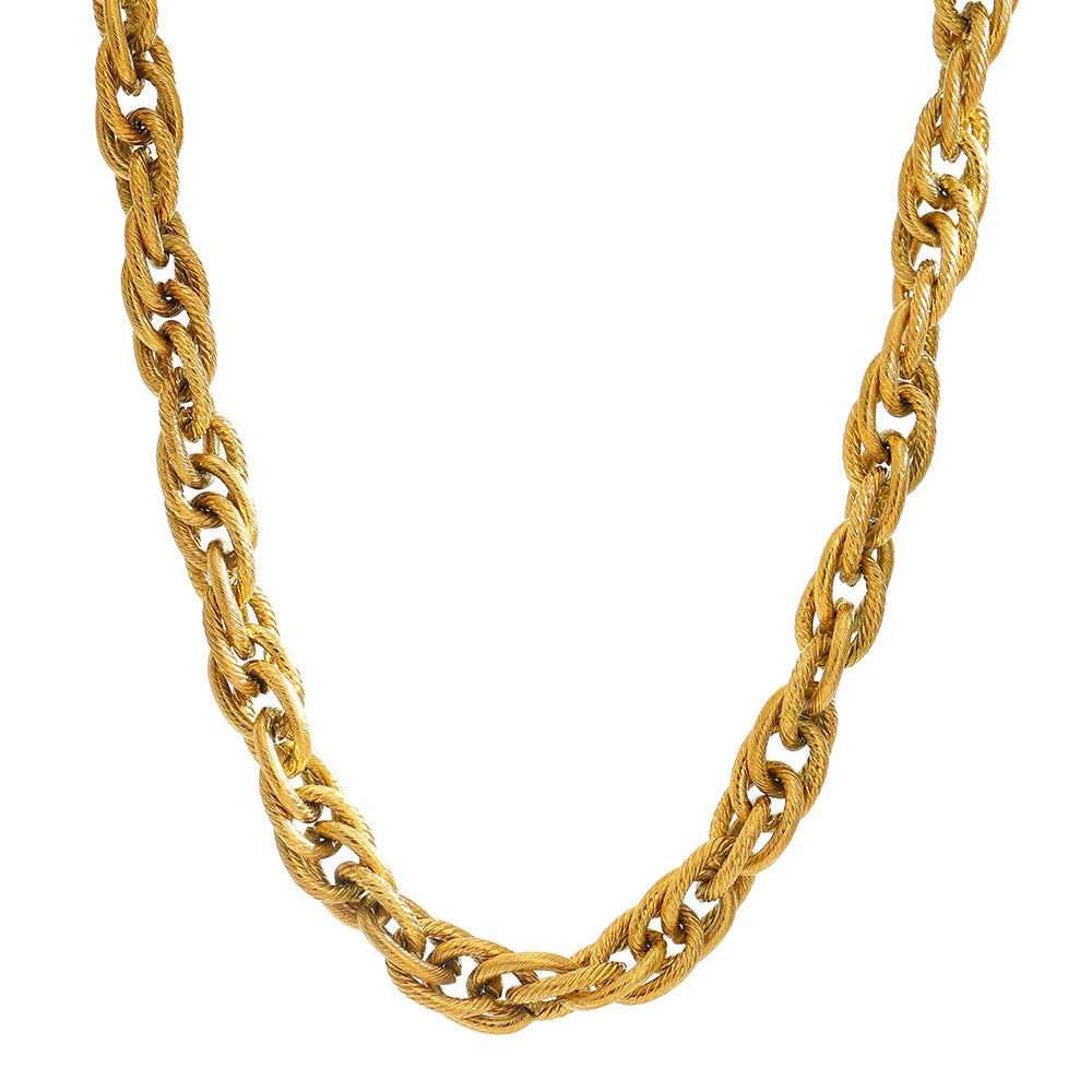 Link chain contemporary fashion party necklace women - product image