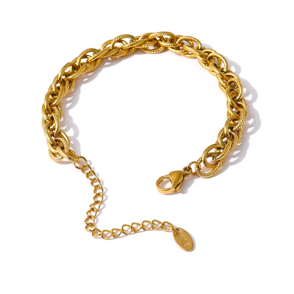 Link chain contemporary fashion party necklace women - product image