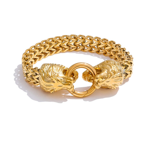 Lion cuban chain thick bracelet bangle - product image