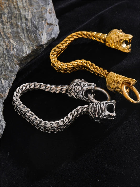 Lion cuban chain thick bracelet bangle - product image