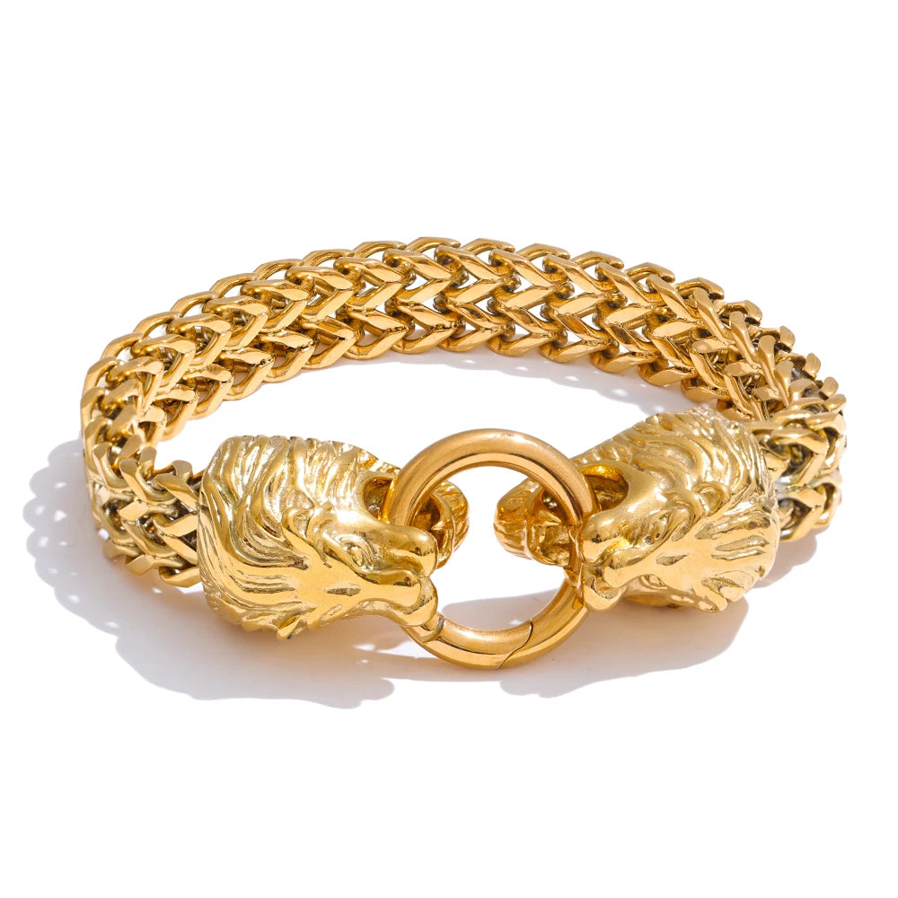 Lion cuban chain thick bracelet bangle - product image