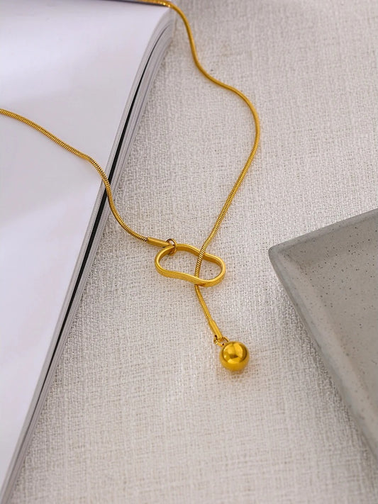 Long bib chain modern collar necklace - product image