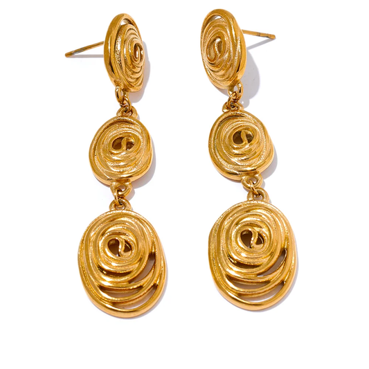 Long cast charms drop dangle earrings - product image