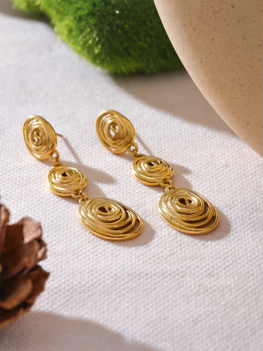 Long cast charms drop dangle earrings - product image