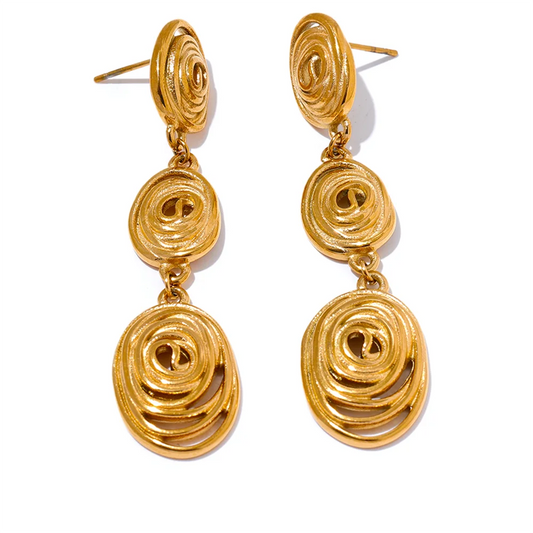 Long cast charms drop dangle earrings - product image