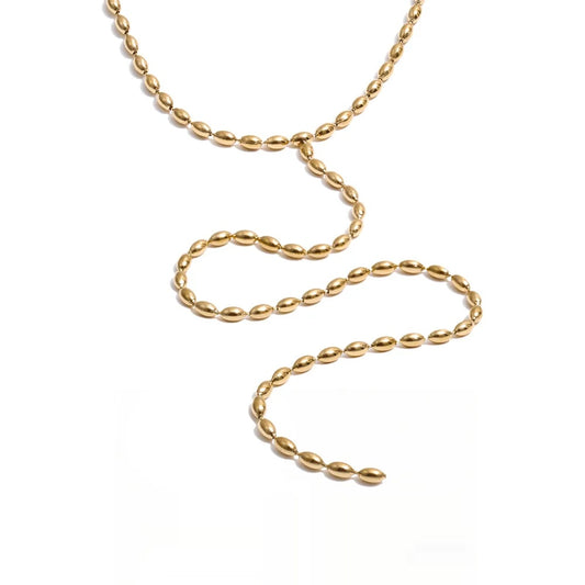 Long chain hanging drop minimalist necklace - product image