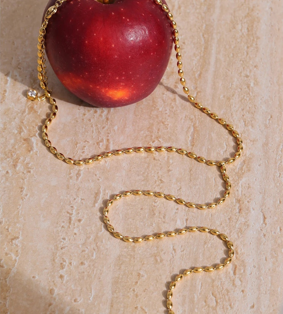 Long chain hanging drop minimalist necklace - product image