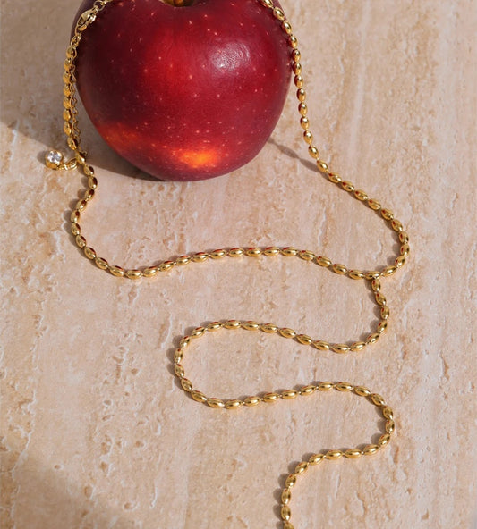 Long chain hanging drop minimalist necklace - product image