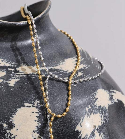 Long chain hanging drop minimalist necklace - product image