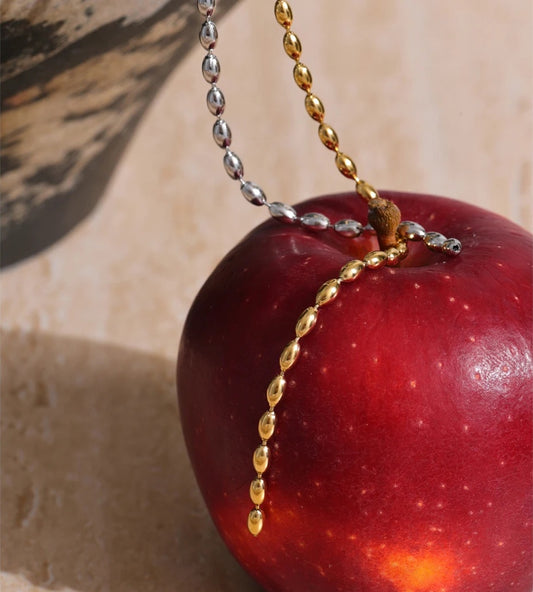Long chain hanging drop minimalist necklace - product image