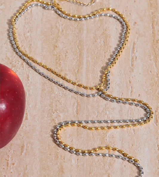 Long chain hanging drop minimalist necklace - product image
