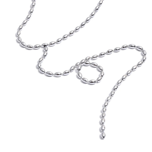 Long chain hanging drop minimalist necklace - product image